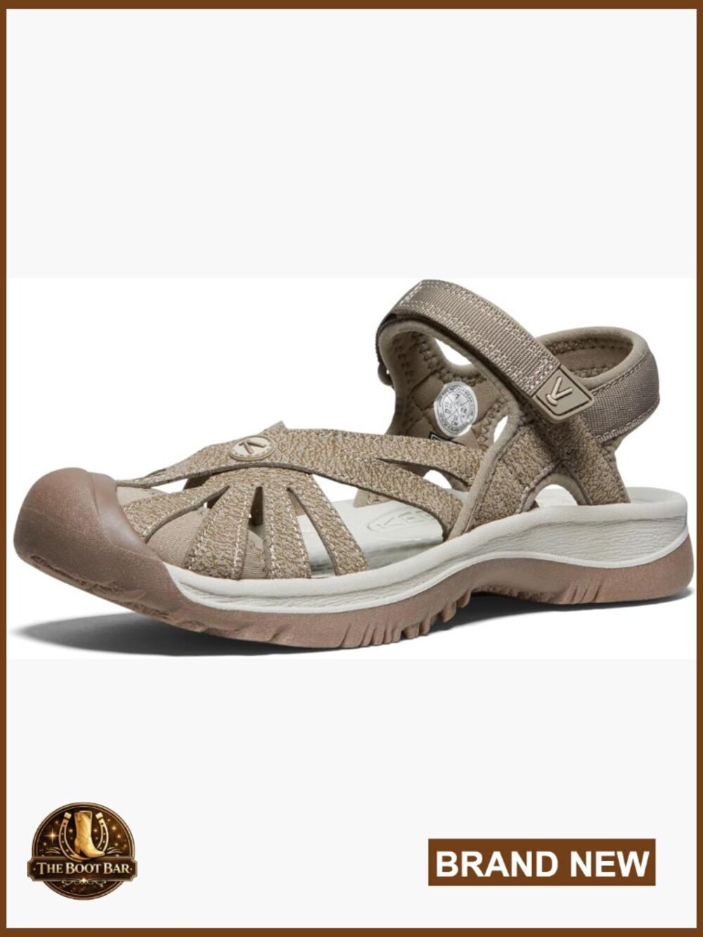 Women's Casual Closed Toe Sandals Hook-and-Loop Ankle Strap Quick-Dry